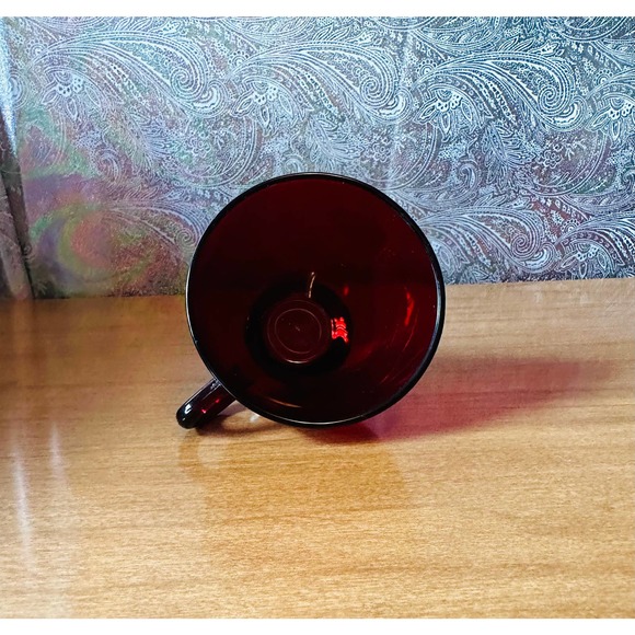 Vintage Anchor Hocking Royal Ruby snack/punch cup - Picture 3 of 10